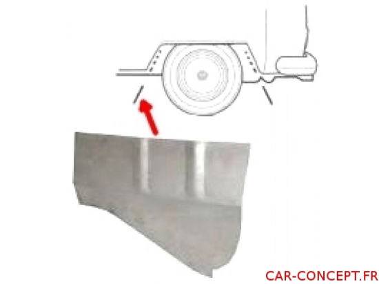 Pare boue arrière gauche avant Combi 68/79